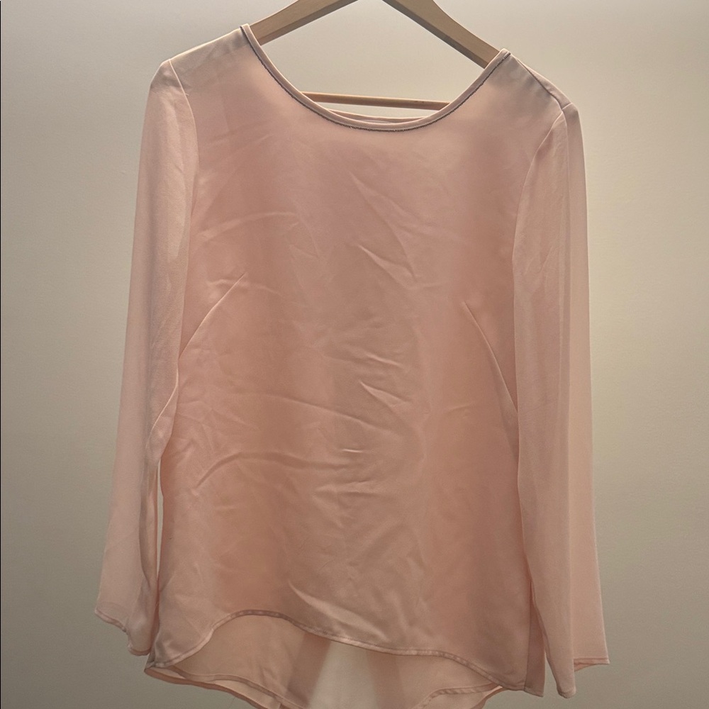 Calvin Klein Light Pink Sheer Blouse